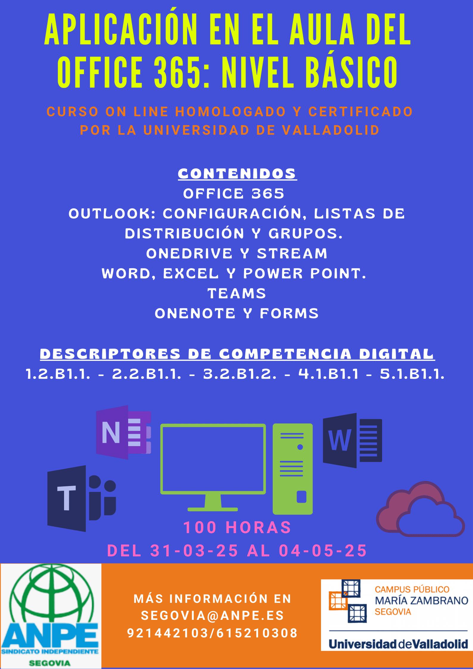 curso-aplicación-en-el-aula-office-365-31-3-25-al